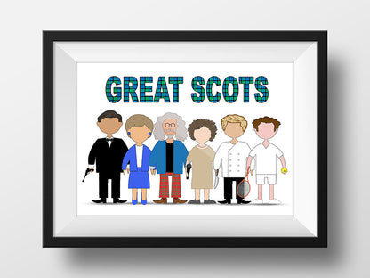 Scottish Famous Celebrity Print