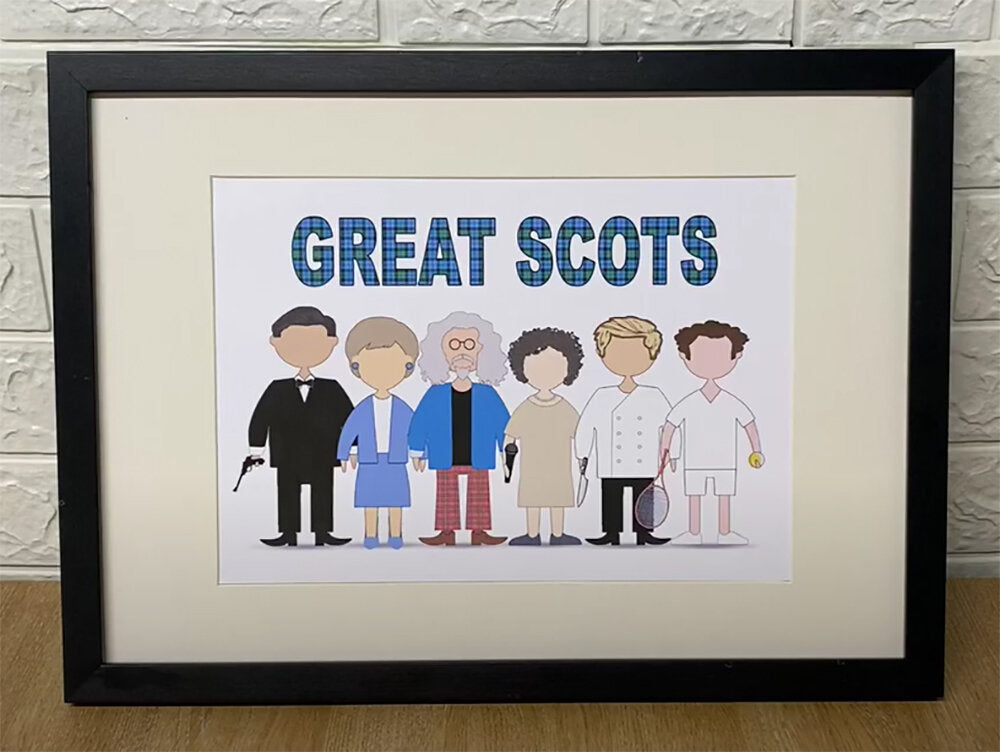 Scottish Famous Celebrity Print