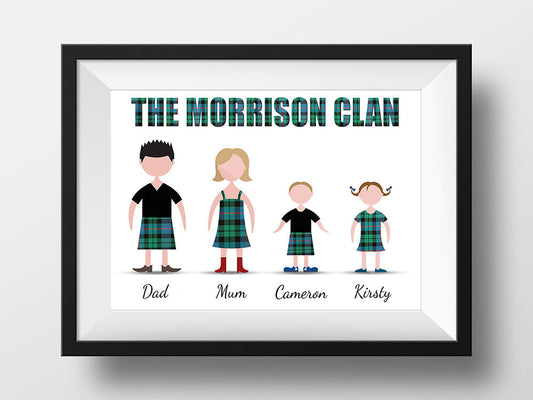 Scottish Personalised Family Portrait