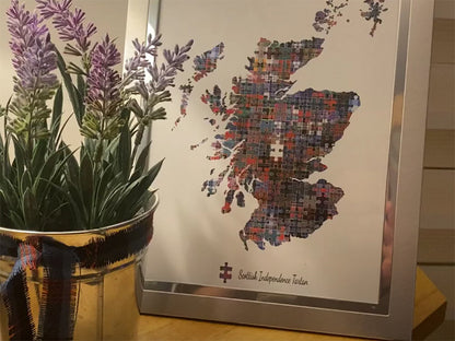 Personalised Tartan Scottish Jigsaw Map Print